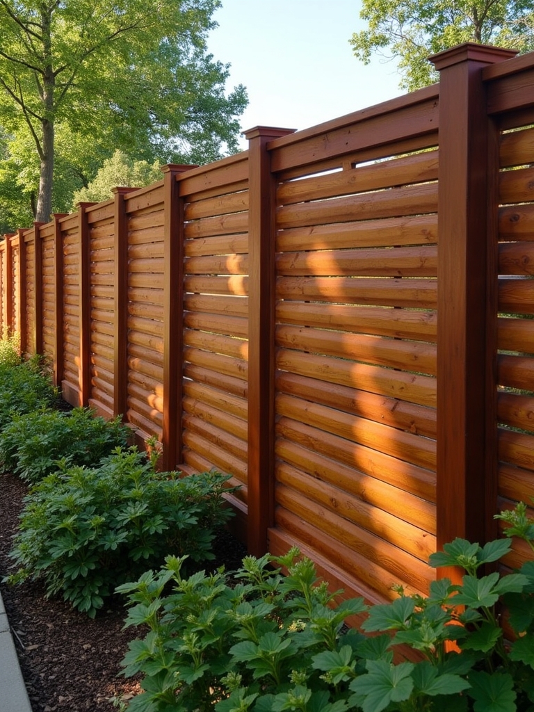 stained wood fence variations