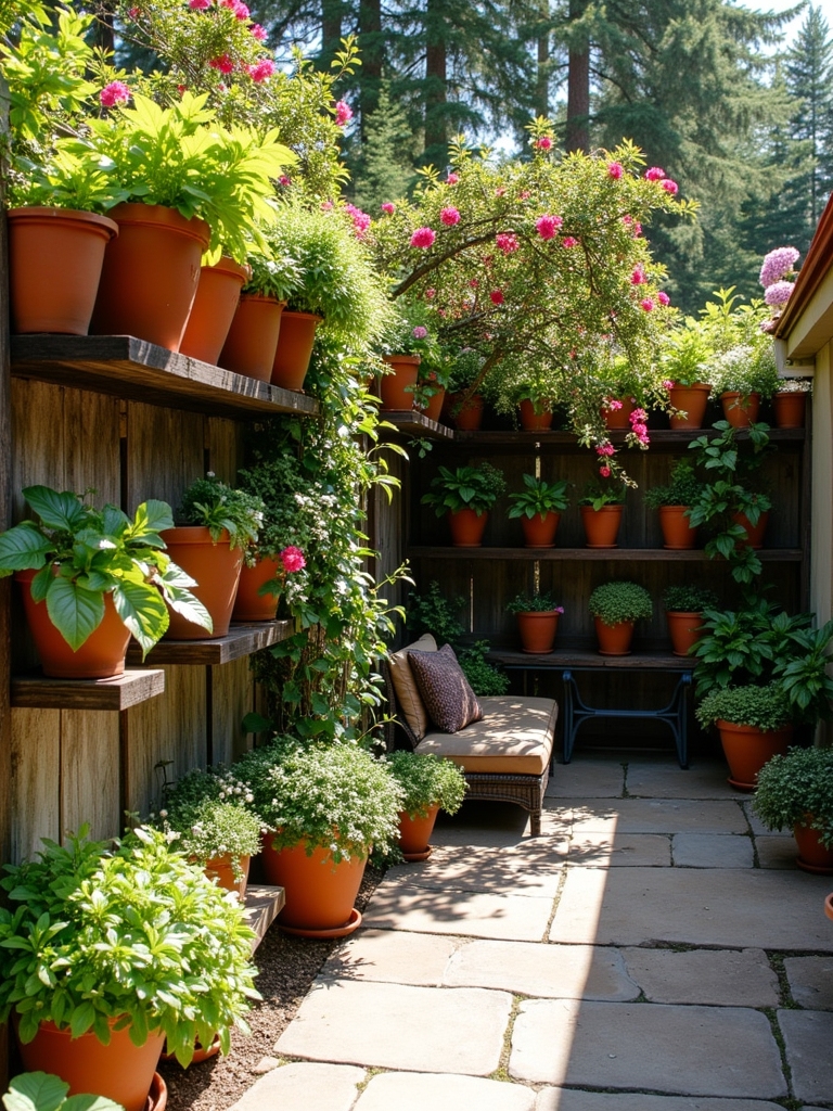 strategic potted plant arrangement