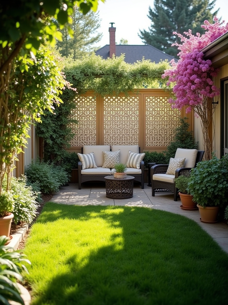 stylish backyard privacy solution