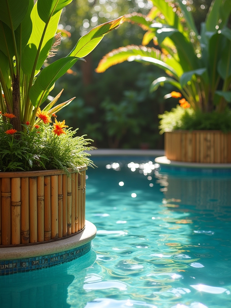 stylish eco friendly bamboo planters