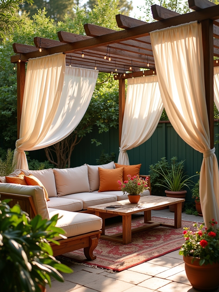stylish outdoor pergola retreat