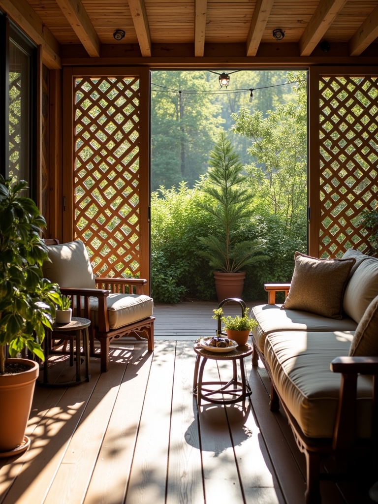 stylish privacy for decks