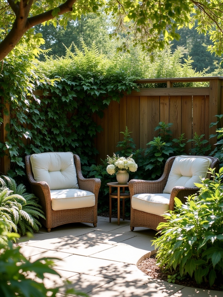 sunken seating for privacy