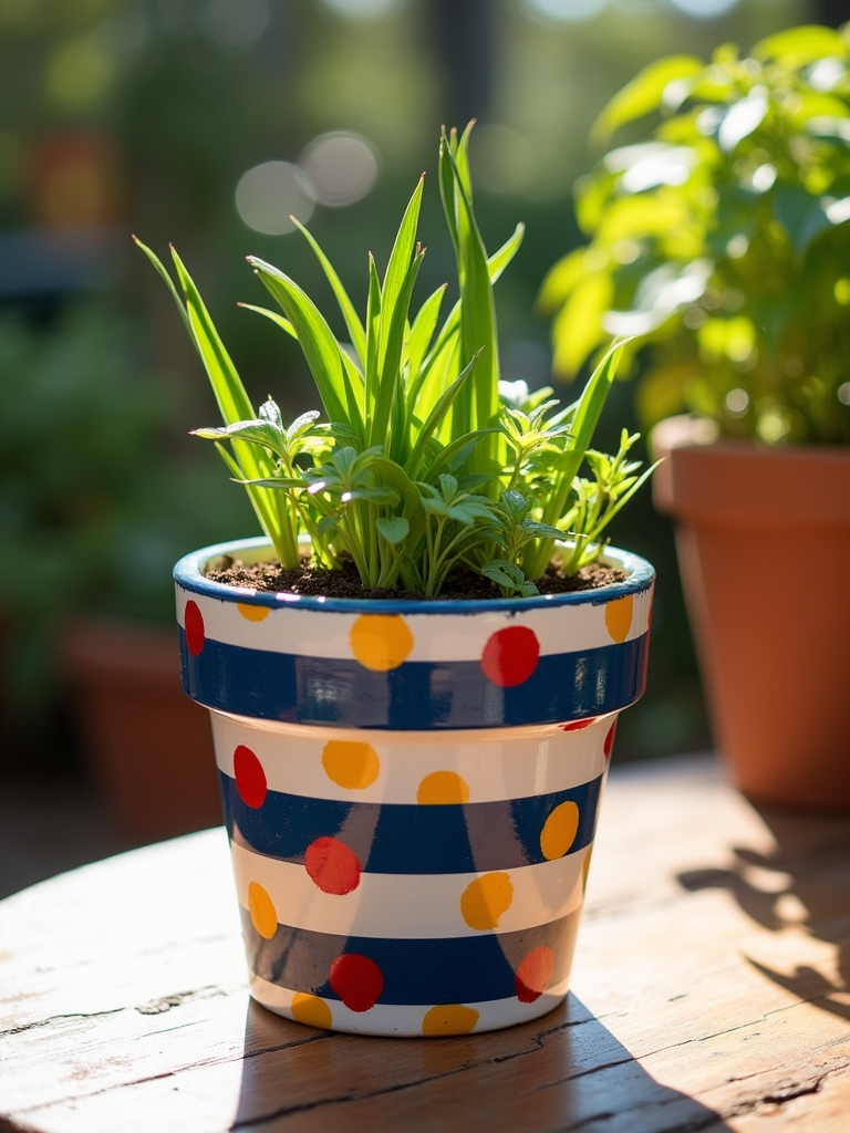 timeless striped dot decor