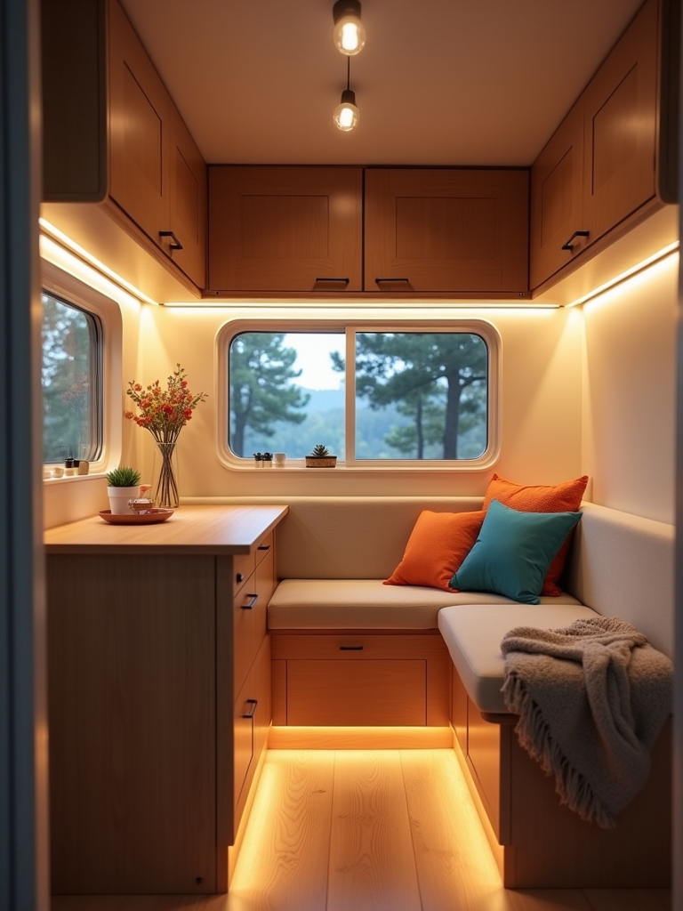 transform camper with lighting