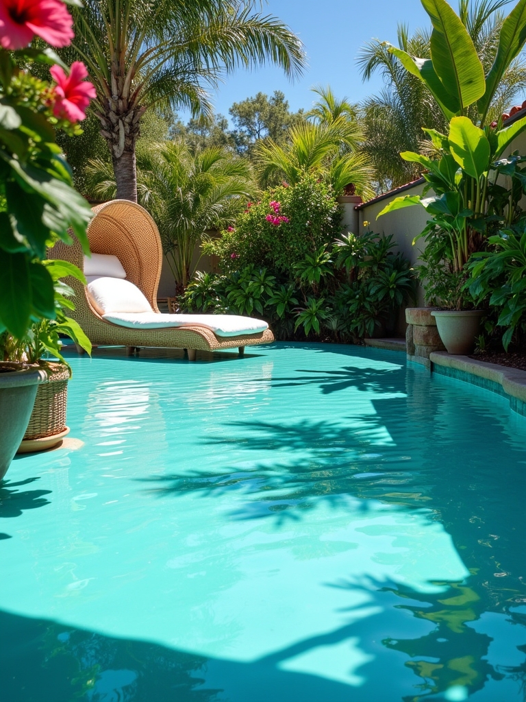 tropical turquoise deck decor