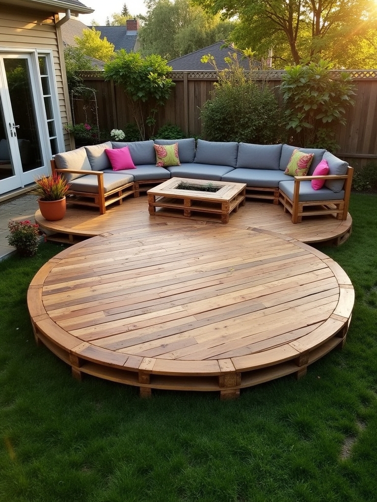unique circular pallet deck