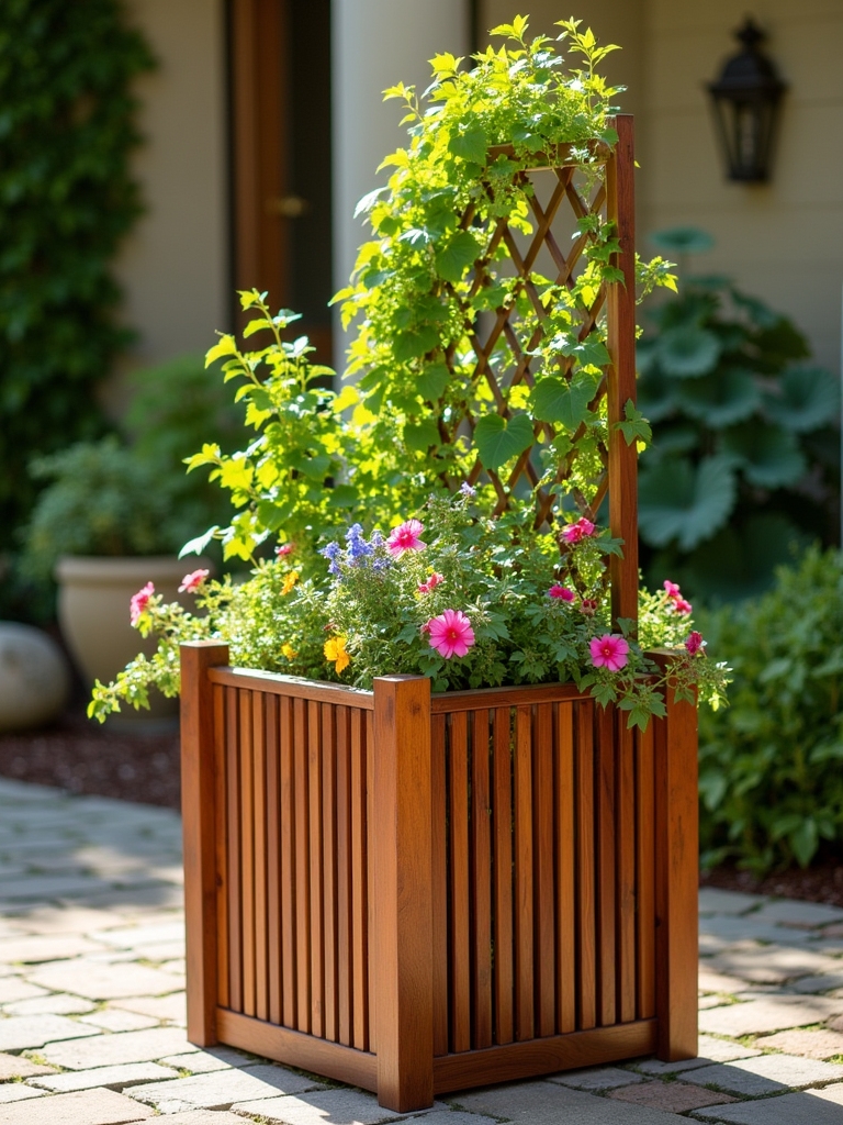 vertical gardening with planters