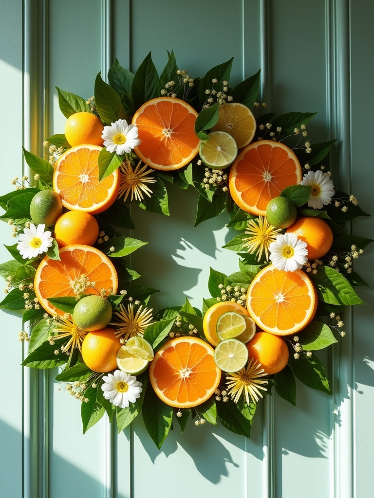 vibrant citrus summer decor