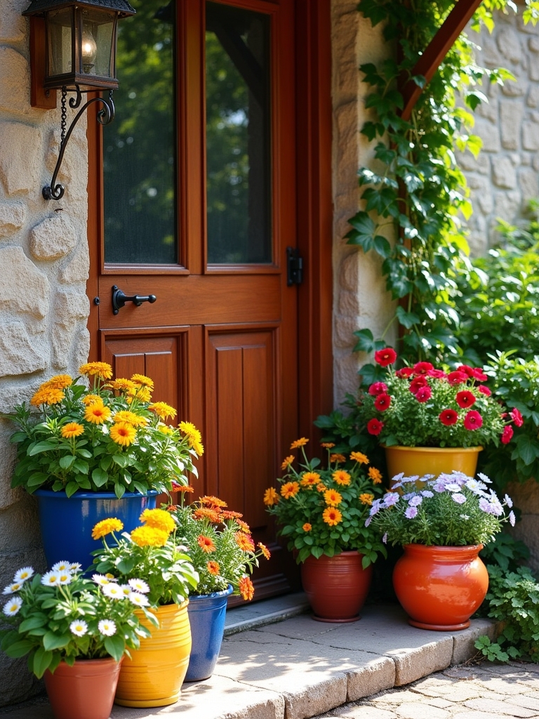 vibrant decorative ceramic pots
