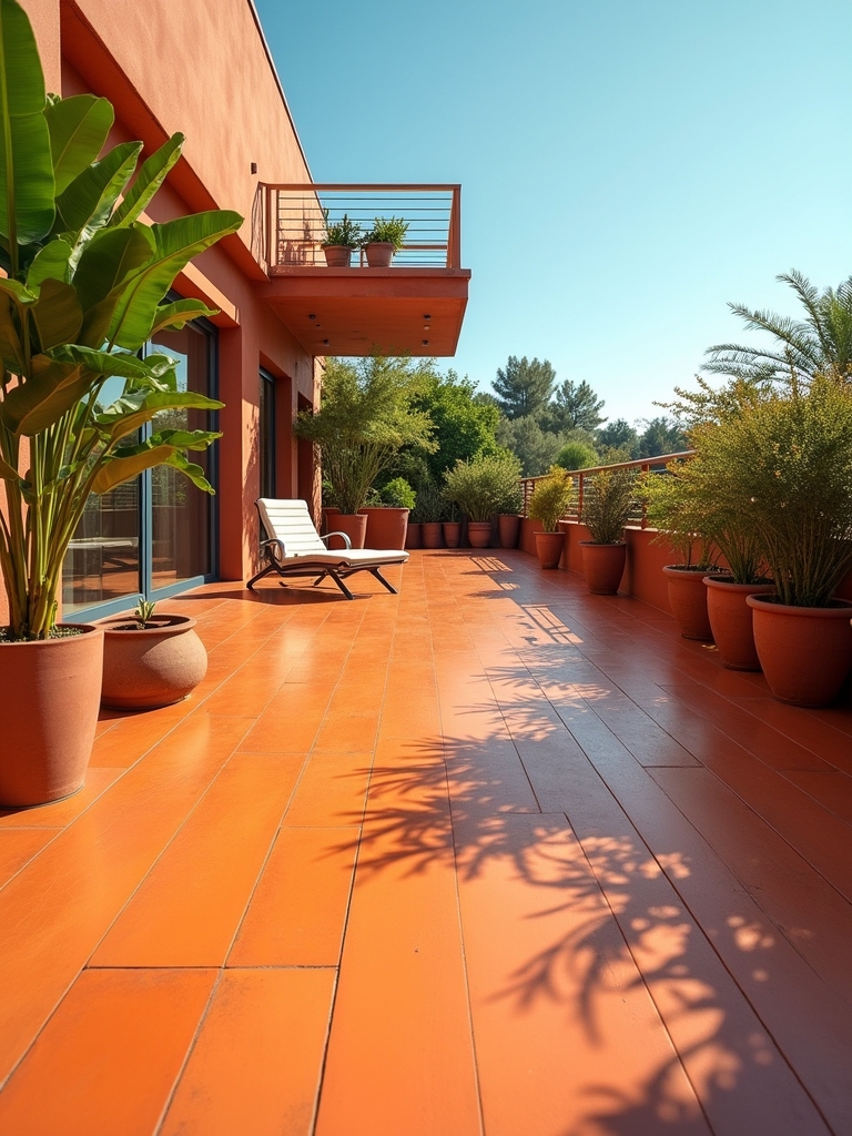 vibrant terracotta outdoor elegance