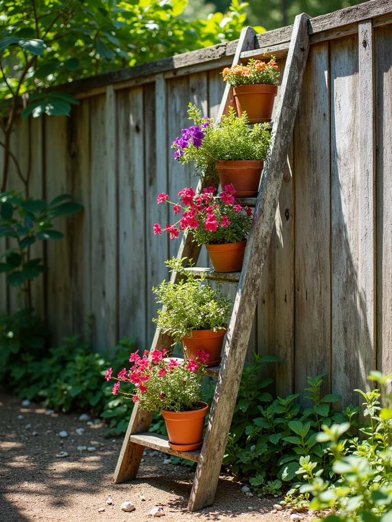 vintage ladder planter project