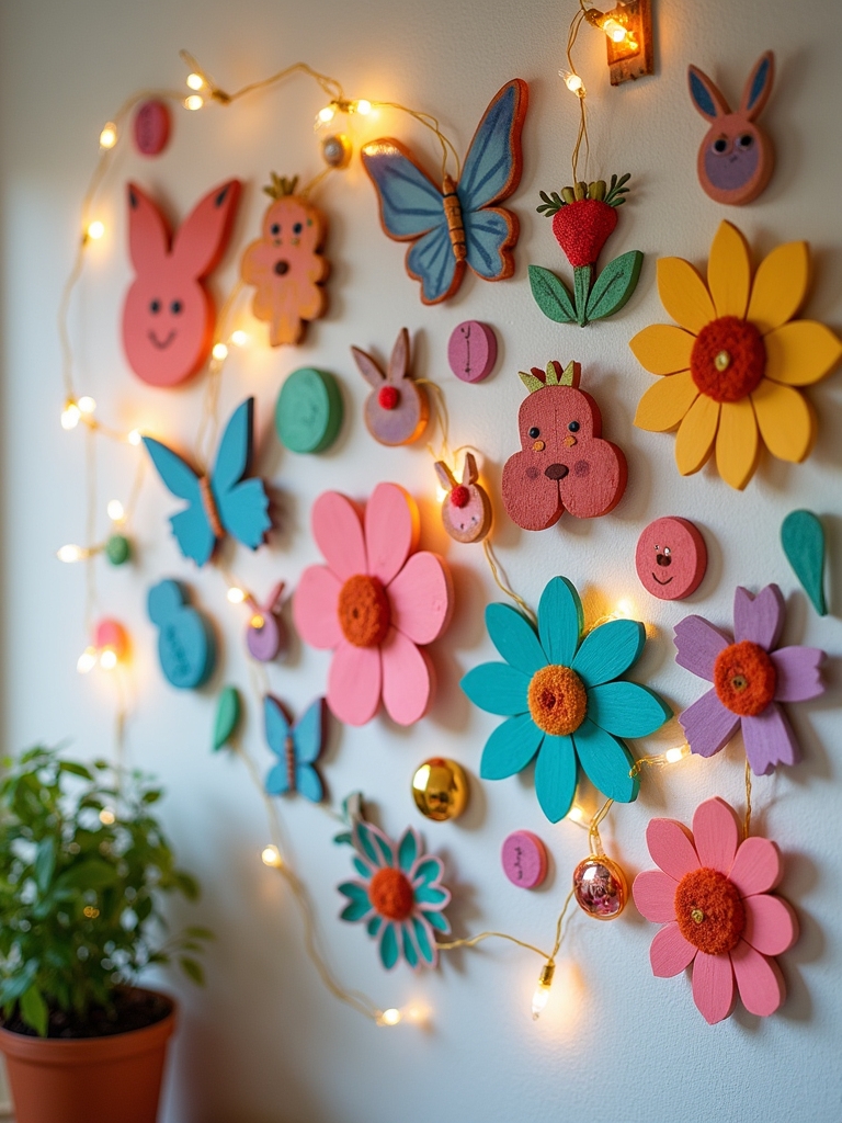 whimsical collage wall decor
