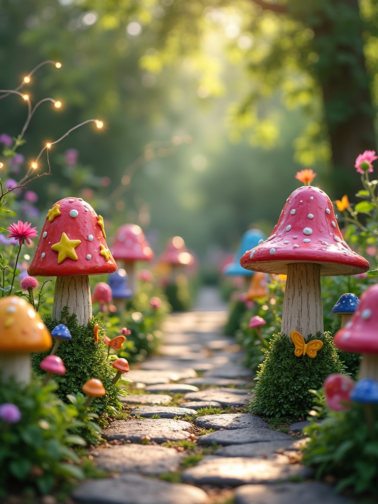 whimsical garden pathway markers