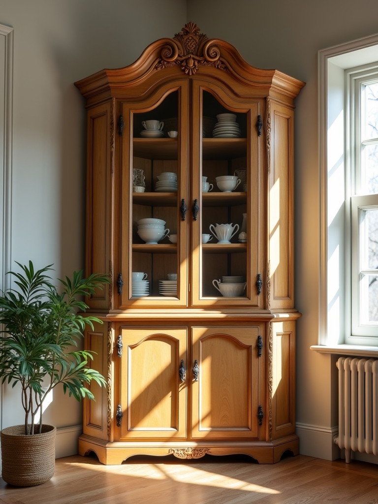 antique cabinet charm and functionality