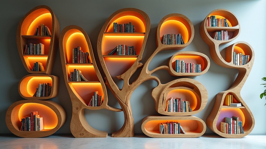 artistic multifunctional bookshelf designs