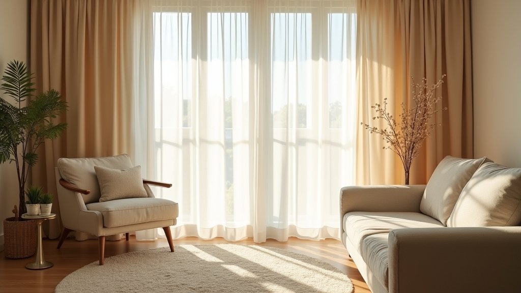 beige curtains for elegance