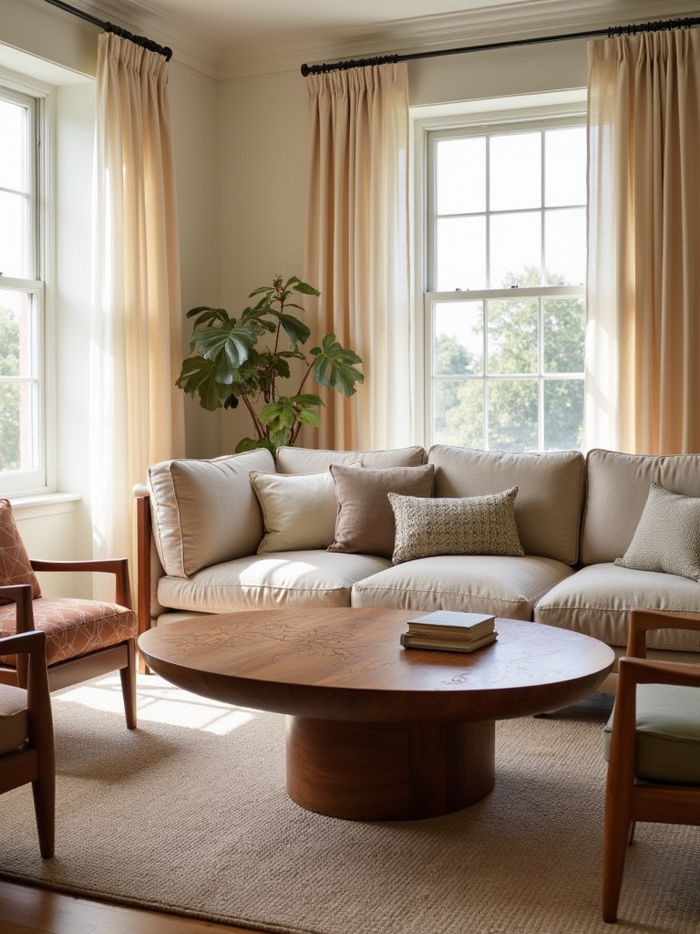 beige curtains furniture harmony