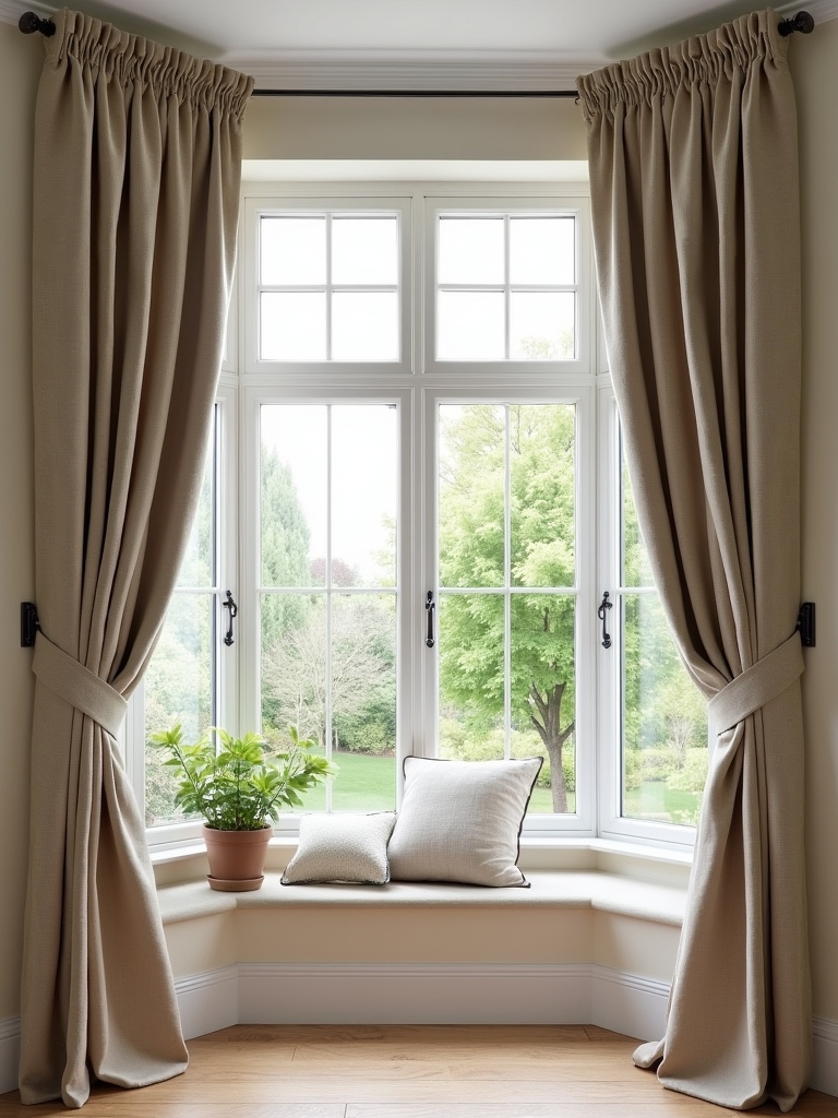 bifold curtains for bay windows