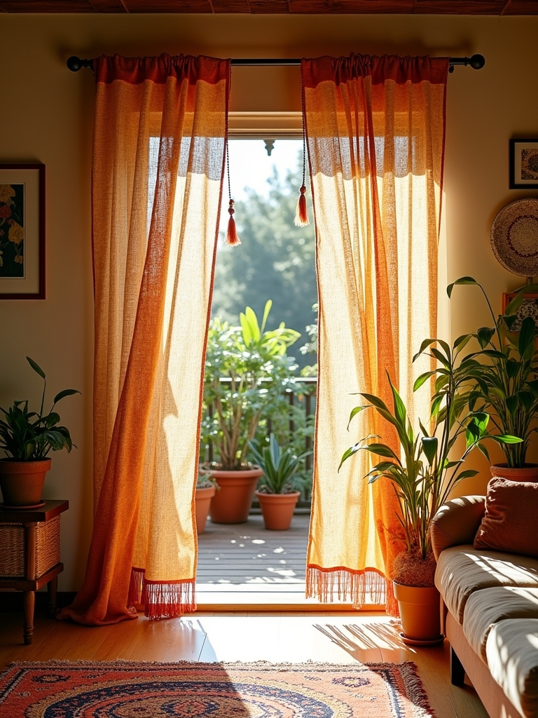 boho curtains as dividers