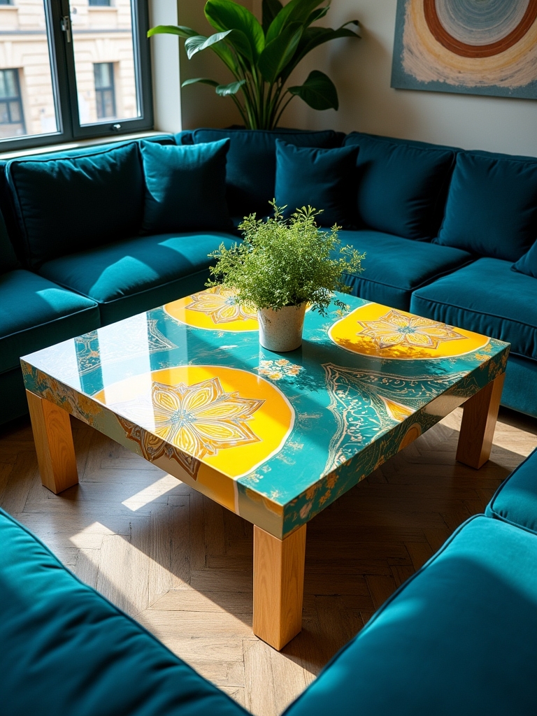 bold geometric coffee table