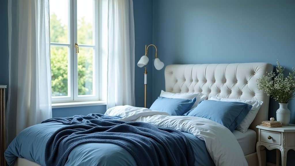 calm and dreamy blue bedrooms