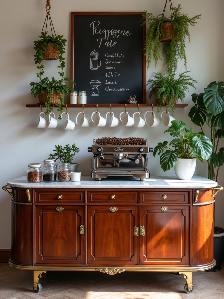 charming vintage coffee cart
