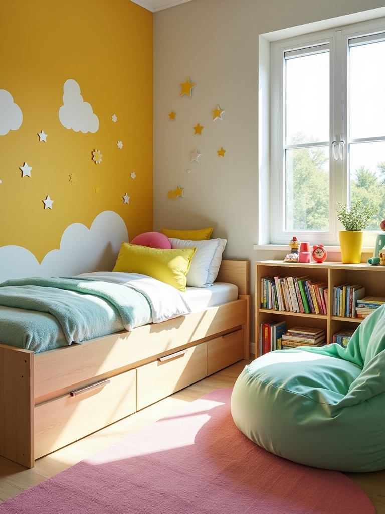 cheerful child s bedroom colors