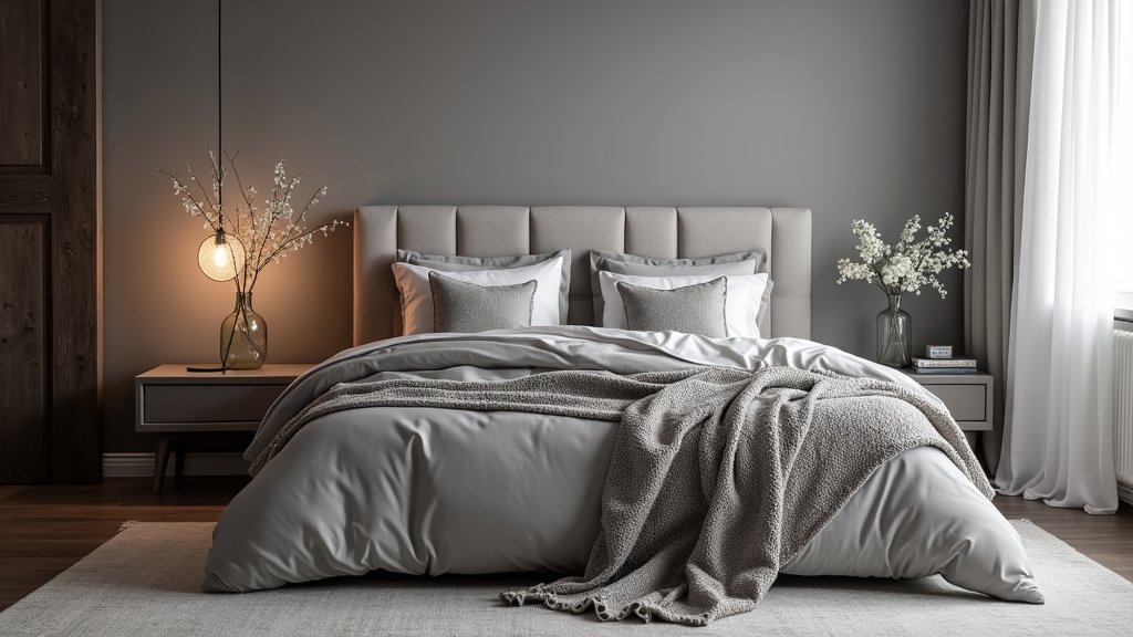 chic and cozy grey bedrooms