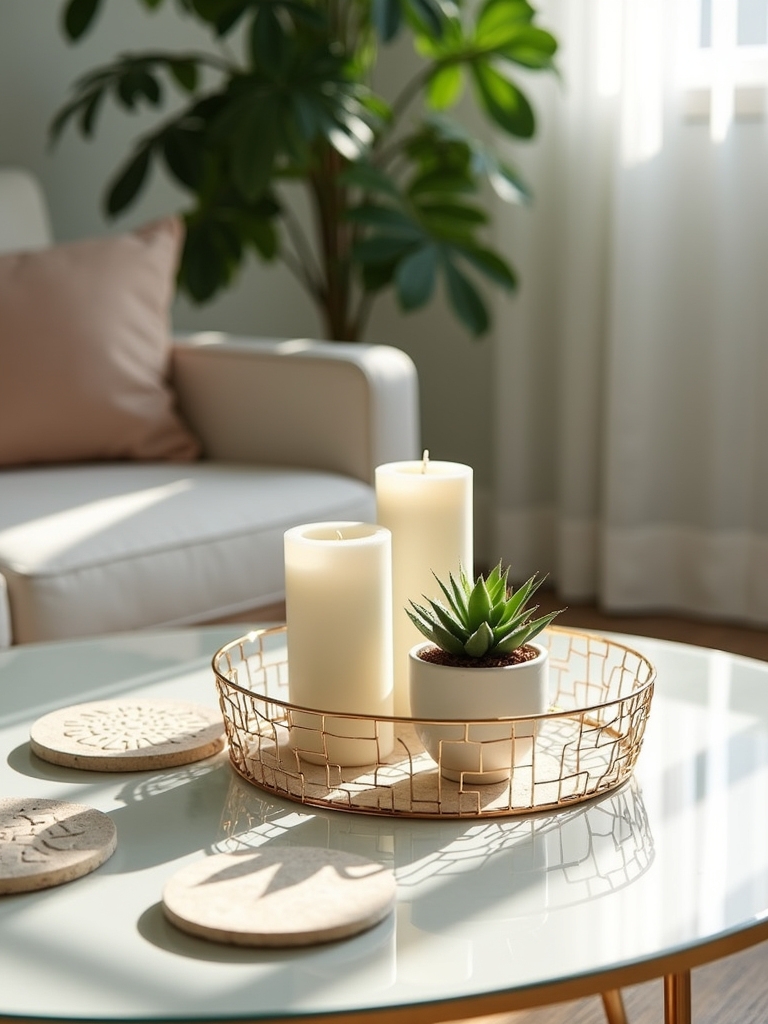 chic decorative tray organization
