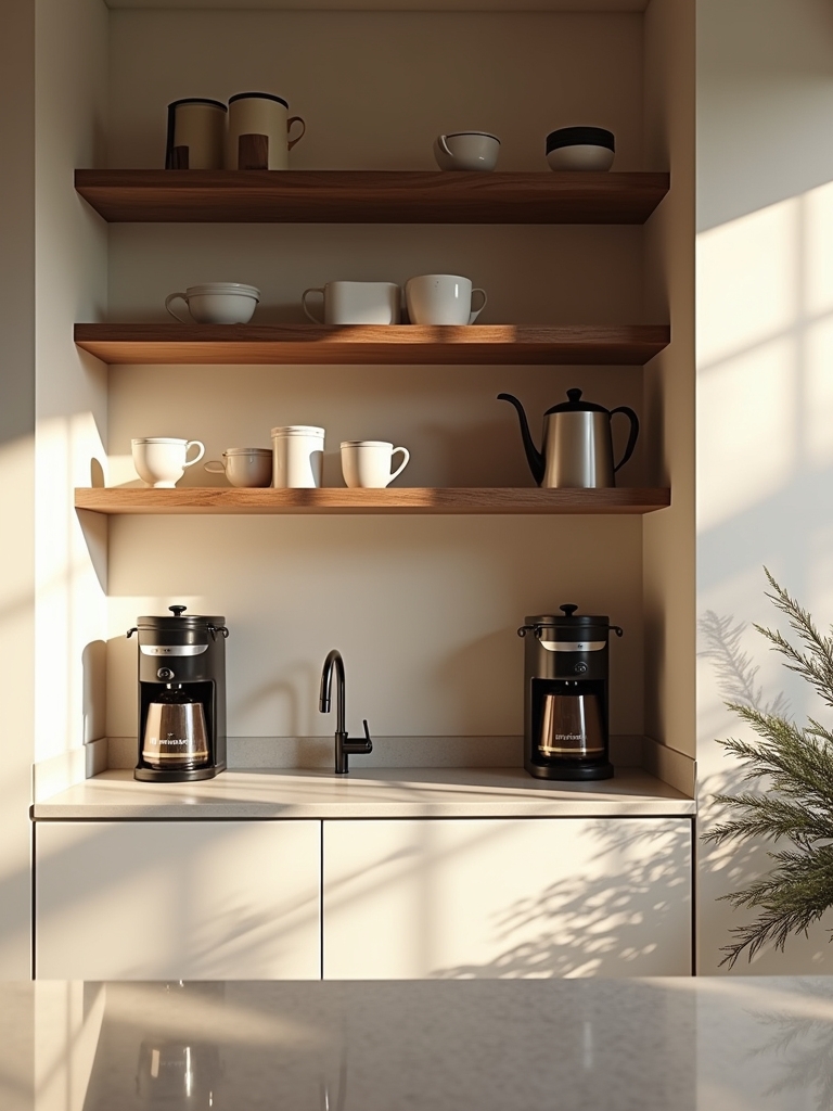 chic organized coffee display