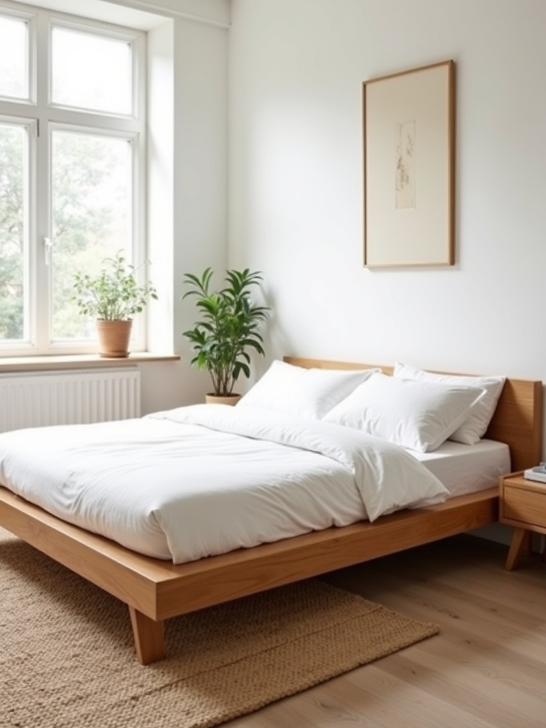 clutter free minimalist bedroom design