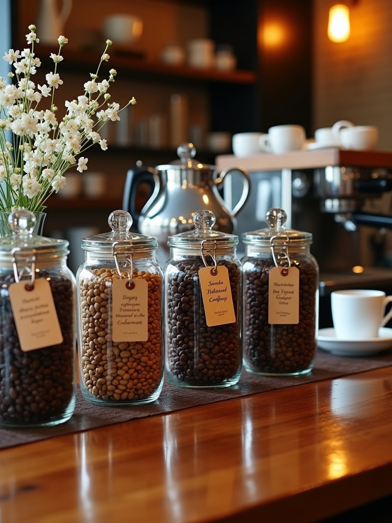 coffee bean showcase display