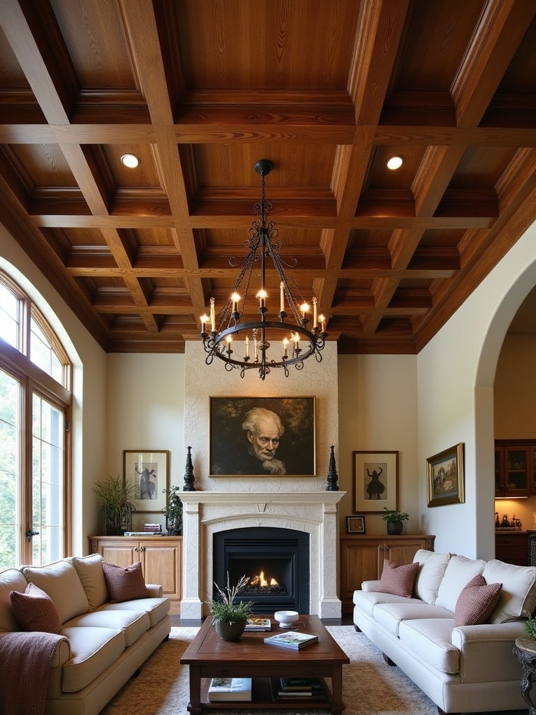 coffered ceilings enhance elegance