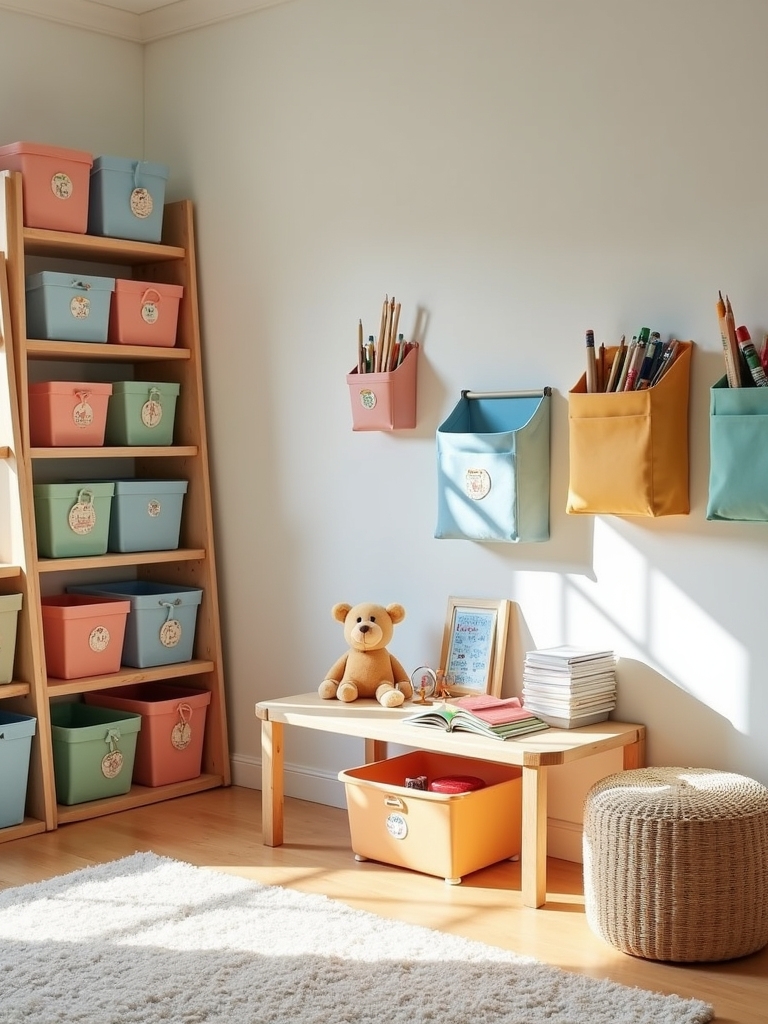 color coded toy organization system