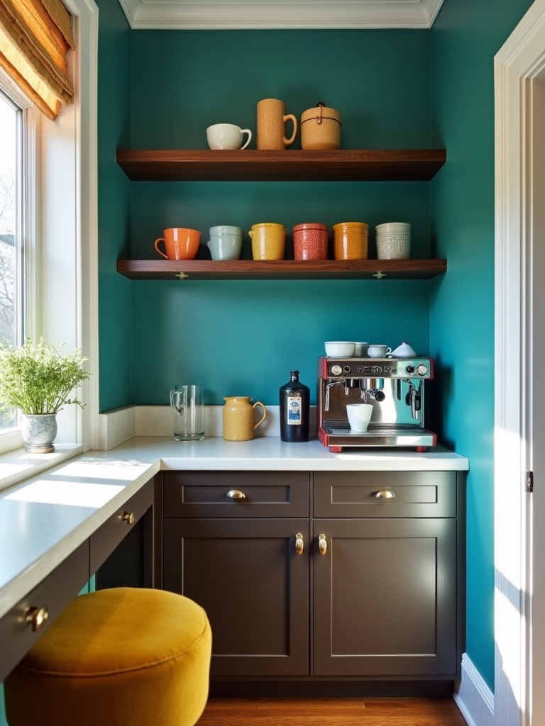 colorful accent wall enhancement