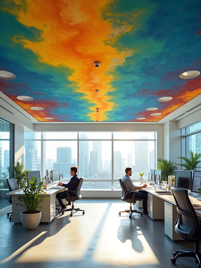 colorful ceilings inspire creativity