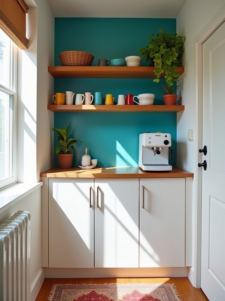 colorful coffee bar accessories