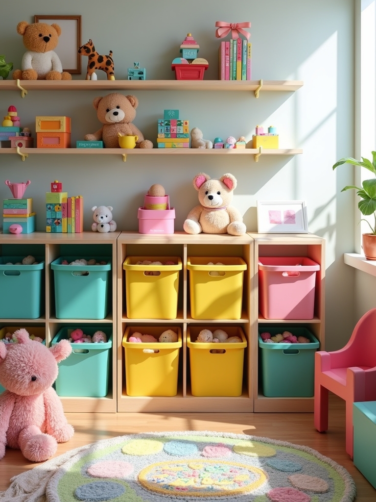 colorful toy storage solutions