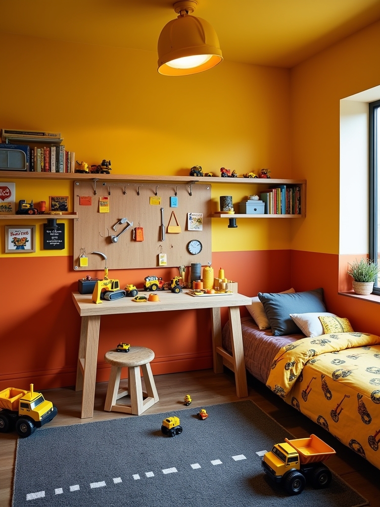 construction themed creative space