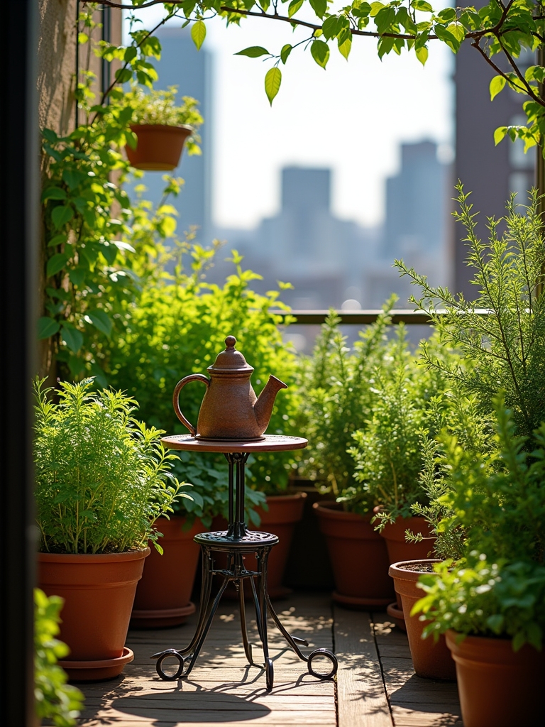 container gardening with herbs