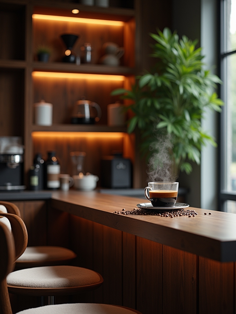 cozy bar stool nook