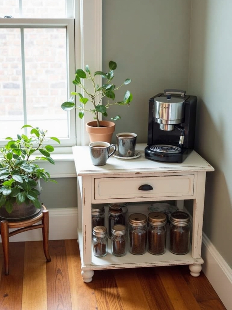 cozy coffee bar transformation