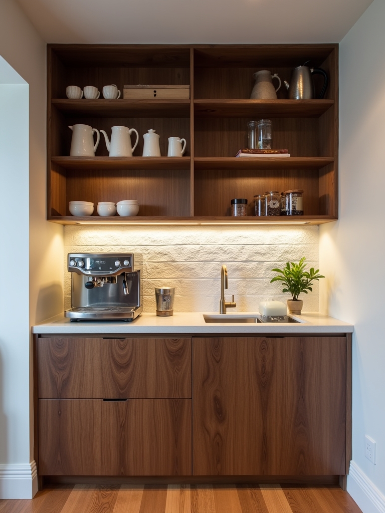 cozy compact coffee station