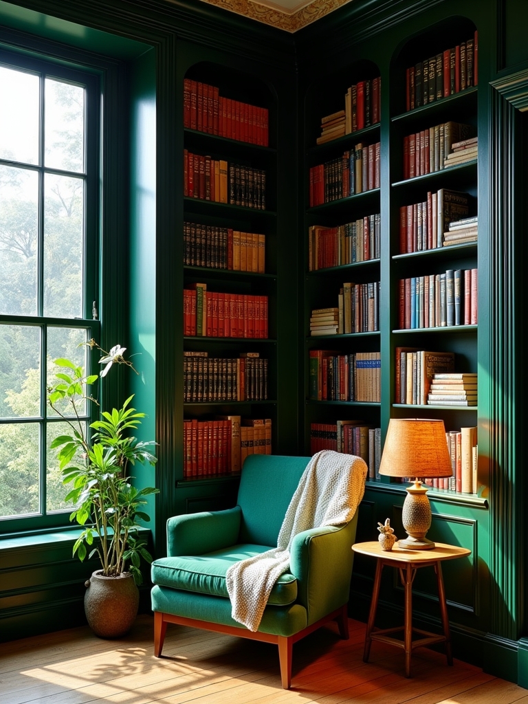cozy deep forest green