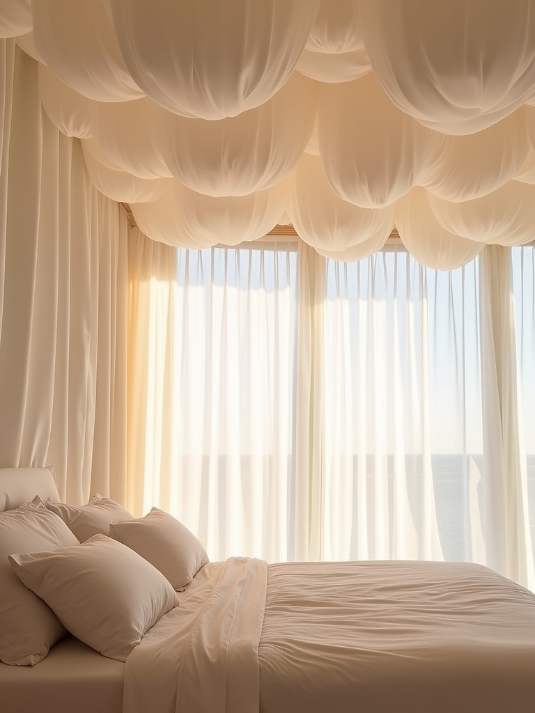 cozy fabric draped ceilings