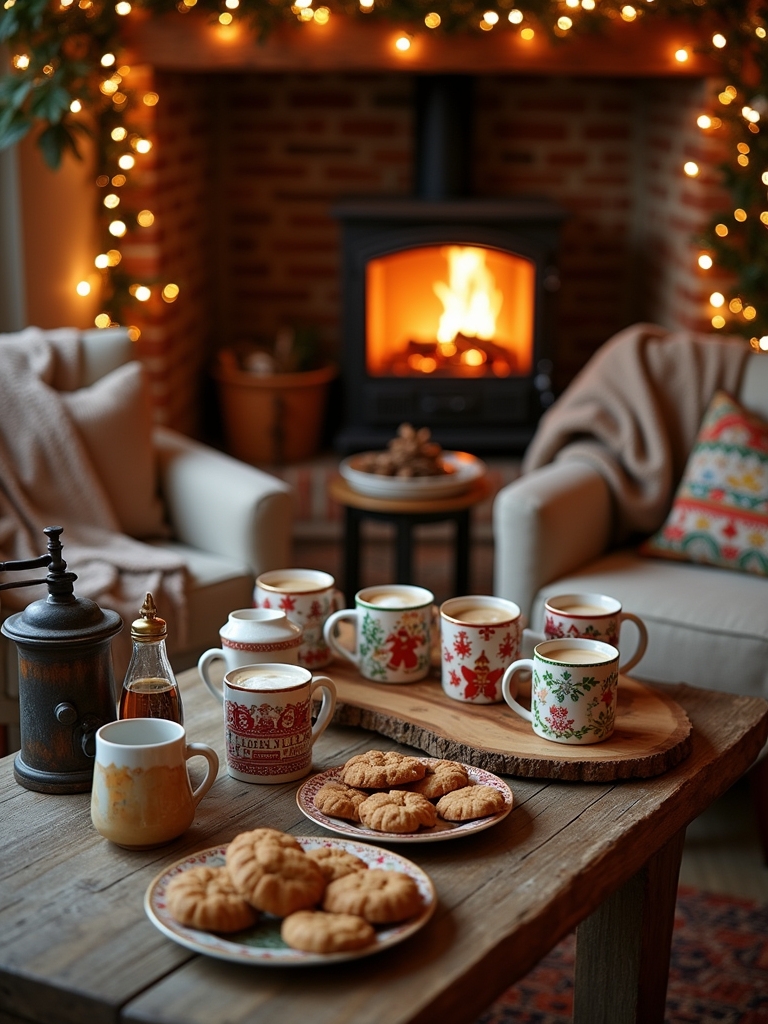 cozy festive seating area