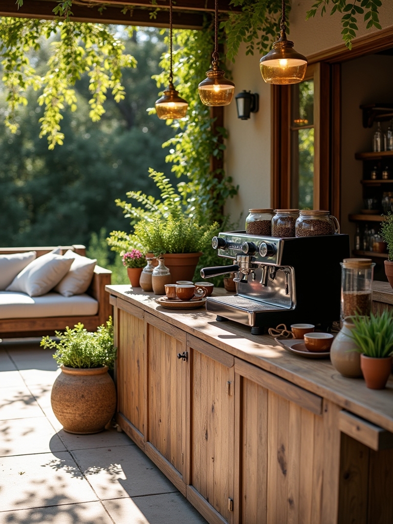 cozy garden coffee retreat