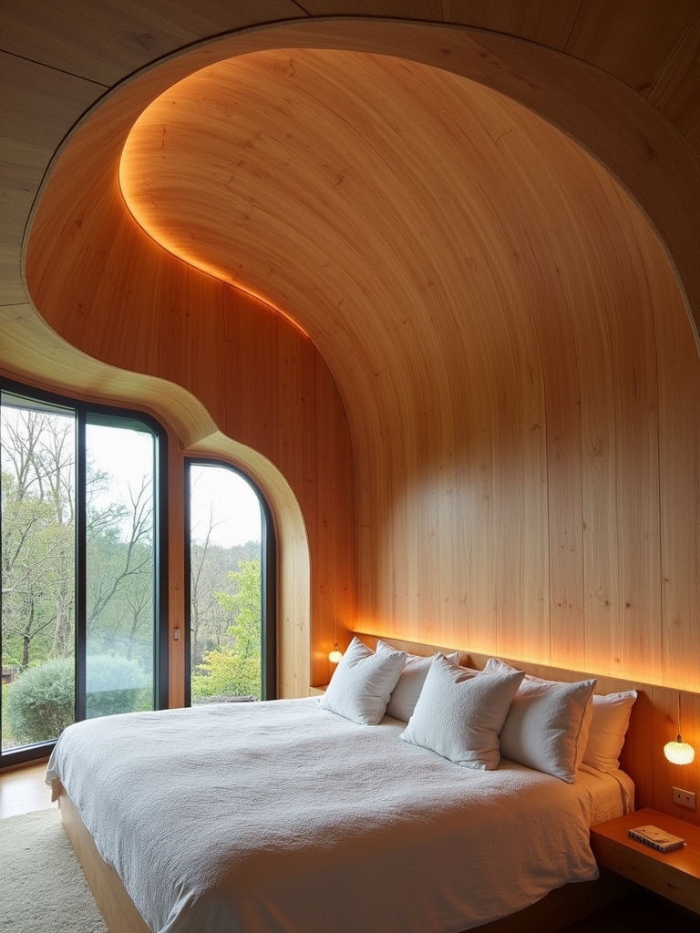 cozy organic wood ceilings