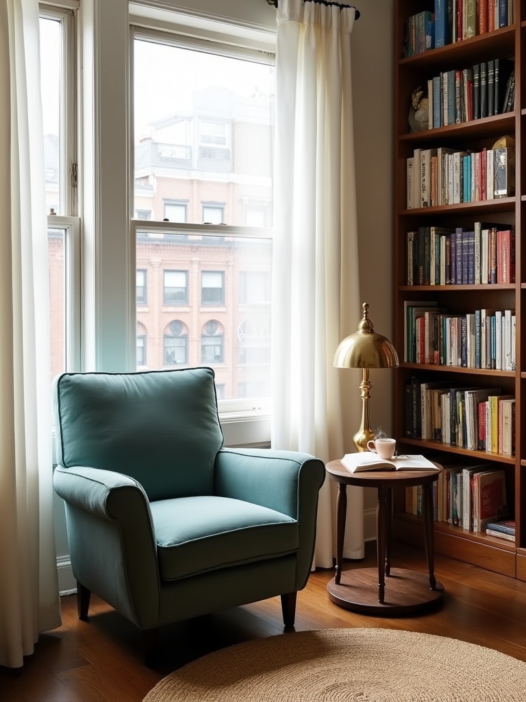 cozy reading nook creation